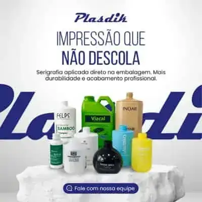 Serigrafia em Frascos Plásticos